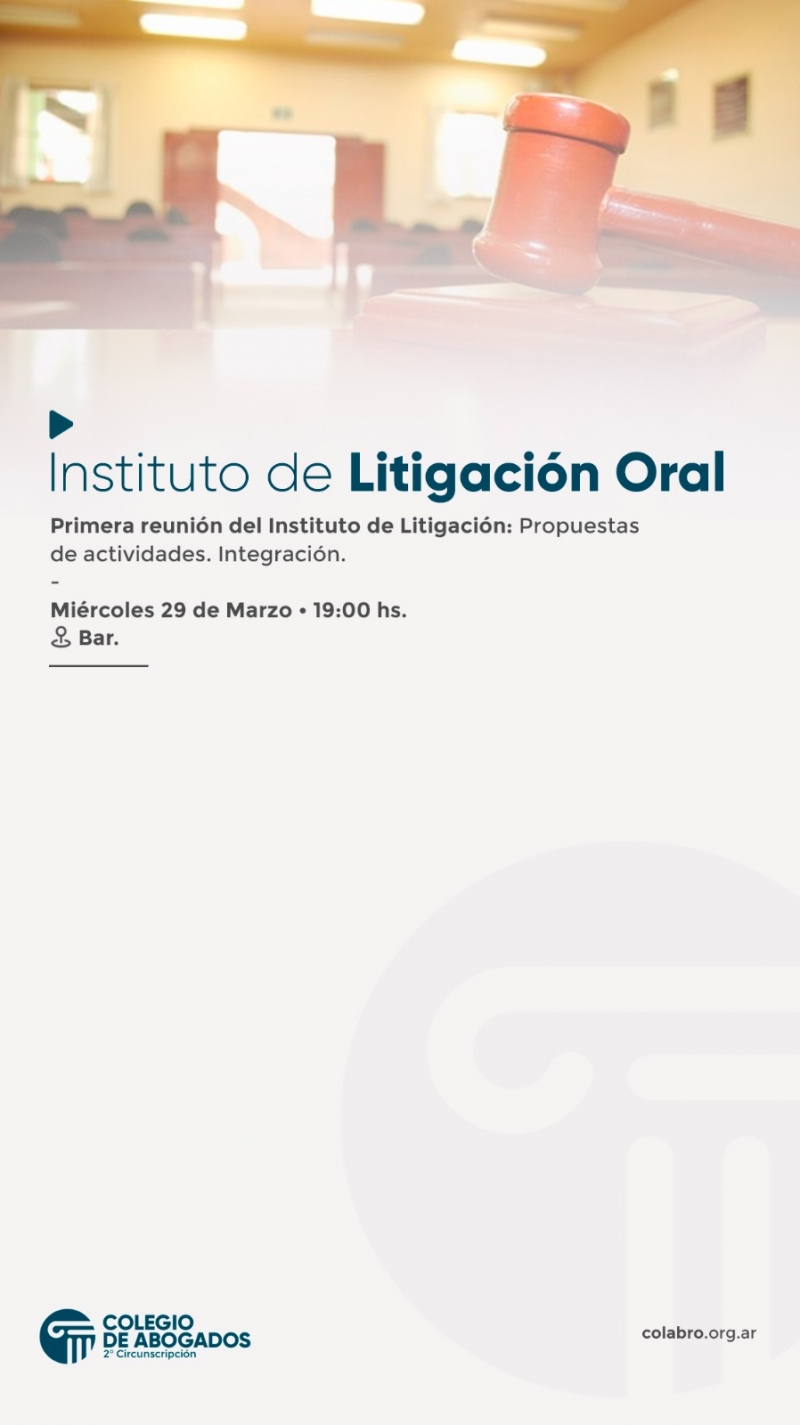 Primera reunión del Instituto. Propuestas de actividades. Integración. - 29/03/2023
